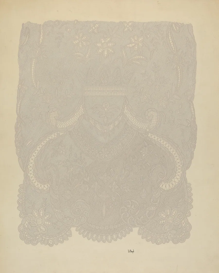 Lace Wedding Veil (Section of) by Joseph L. Boyd