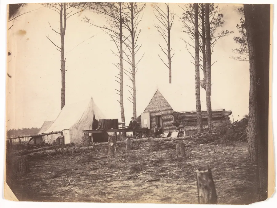 Copying Maps, Photographic Headquarters, Petersburg, Virginia by Alexander Gardner