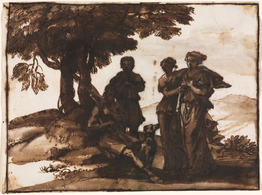 Pastoral Scene with Classical Figures by Claude Lorrain