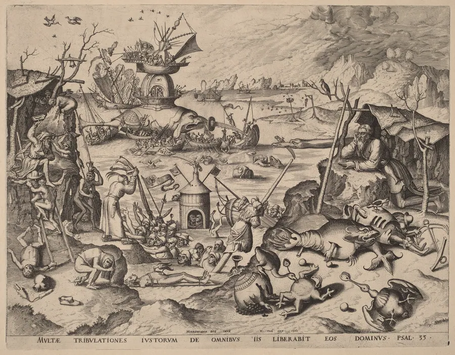 The Temptation of Saint Anthony by Johannes van Doetechum the Elder