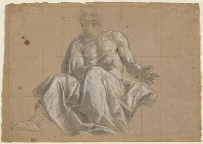 An Elderly Man in Classical Drapery