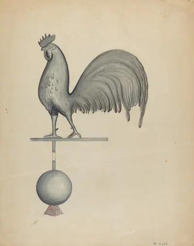 Weather Vane - Iron Rooster