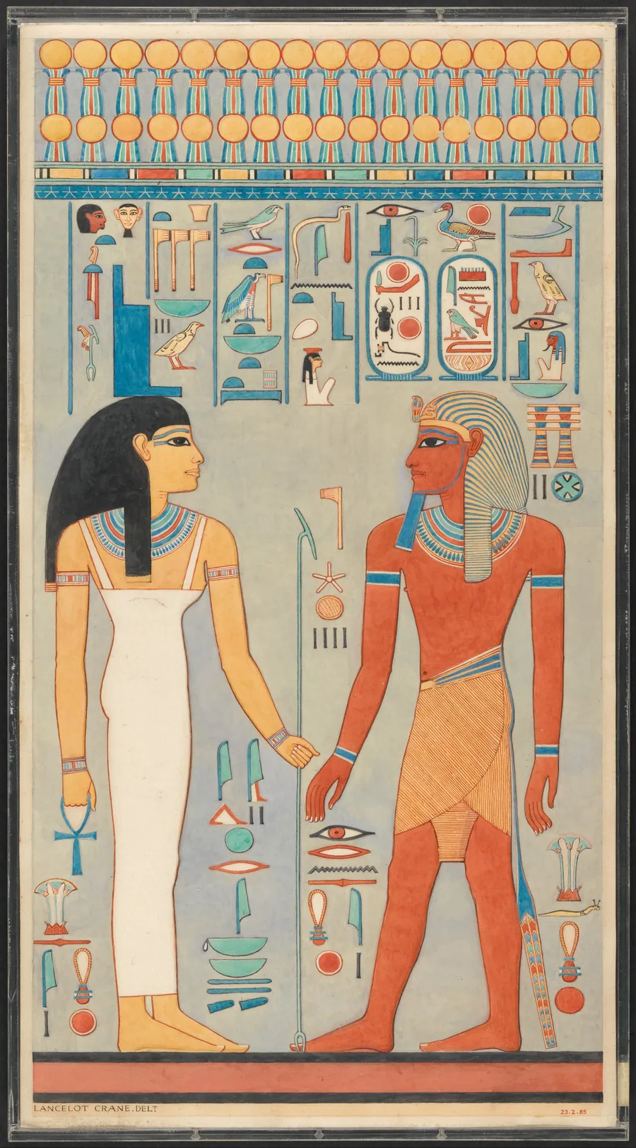 The King with Isis, Tomb of Haremhab by Lancelot Crane