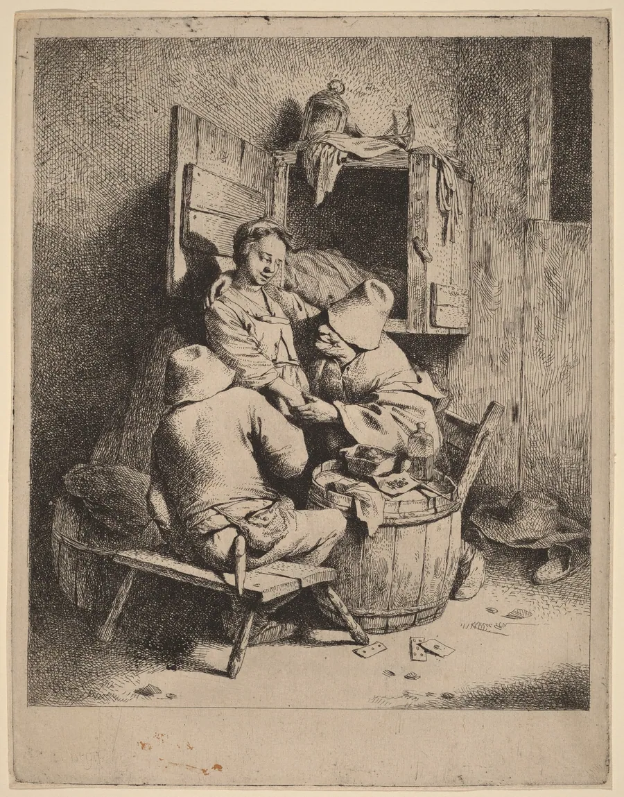 The Flirtation of a Young Innkeeper by Cornelis Bega