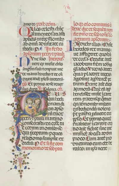 Missale: Fol. 290v: Saints Peter and Paul