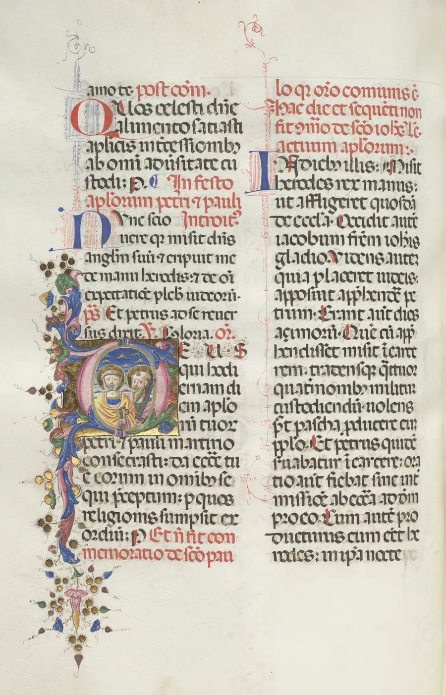Missale: Fol. 290v: Saints Peter and Paul by Giapeco Caporali