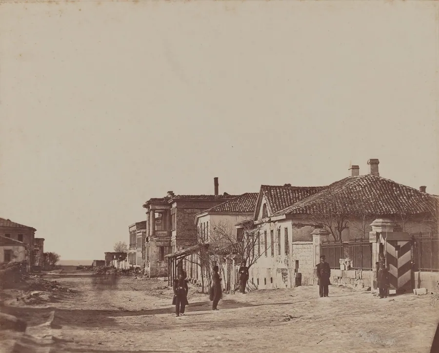 View of Street with Soldiers by James Robertson