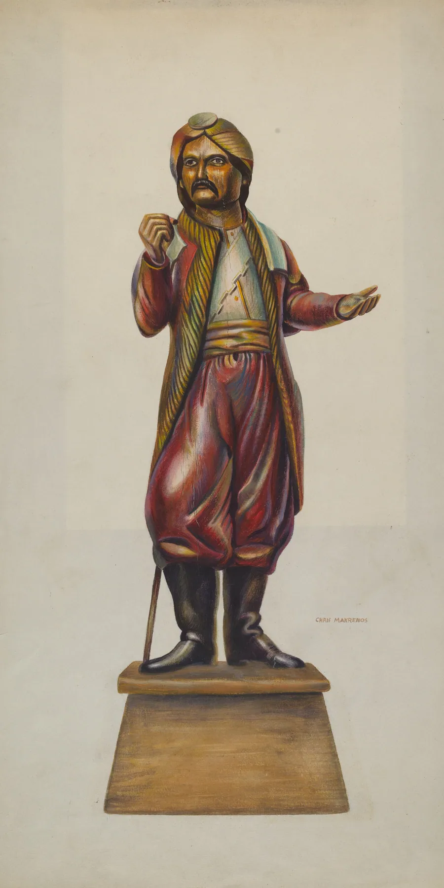 Cigar Store Figure by Chris Makrenos