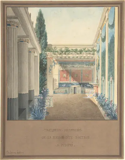 Triclinium, Excavated in the House of Actaeon, Pompeii