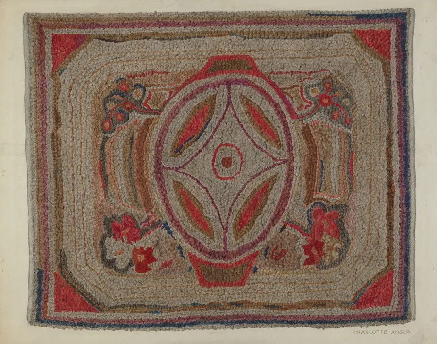 Hooked Rug (Cotton) by Charlotte Angus