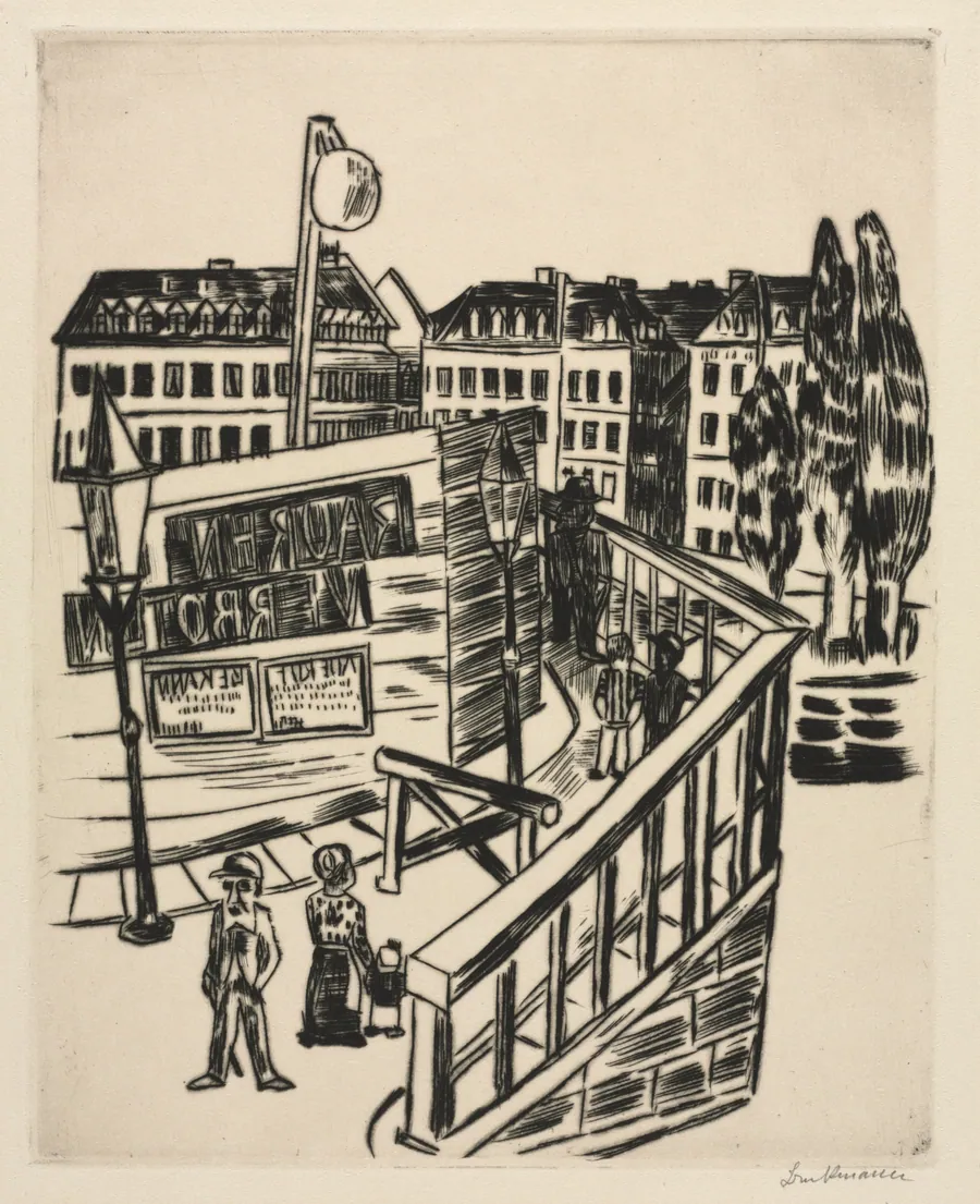 Wooden Bridge by Max Beckmann