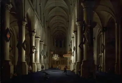 Det indre af en kirke