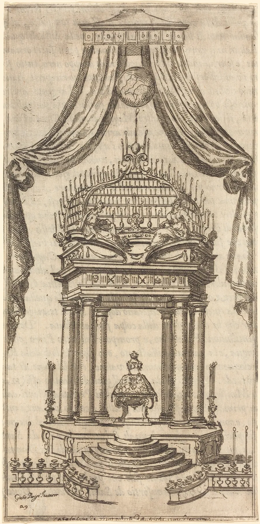 The Catafalque by Jacques Callot