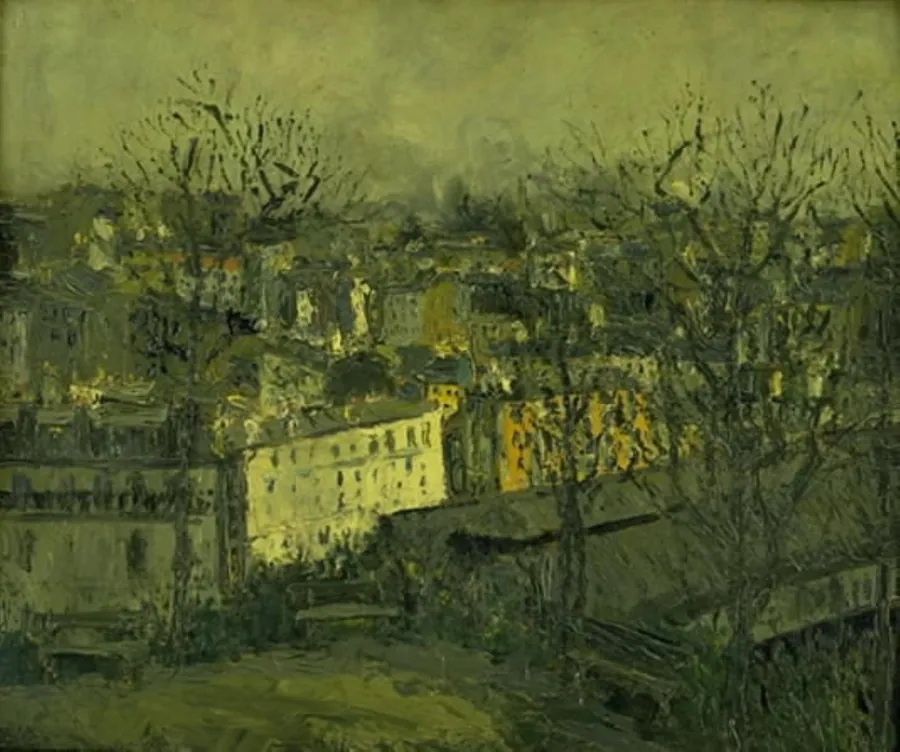 Paris vu du Square Saint-Pierre by Maurice Utrillo