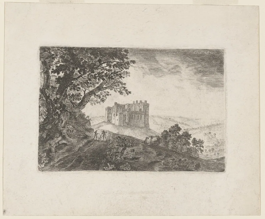 Crichton Castle from the Northeast by John Clerk, of Eldin
