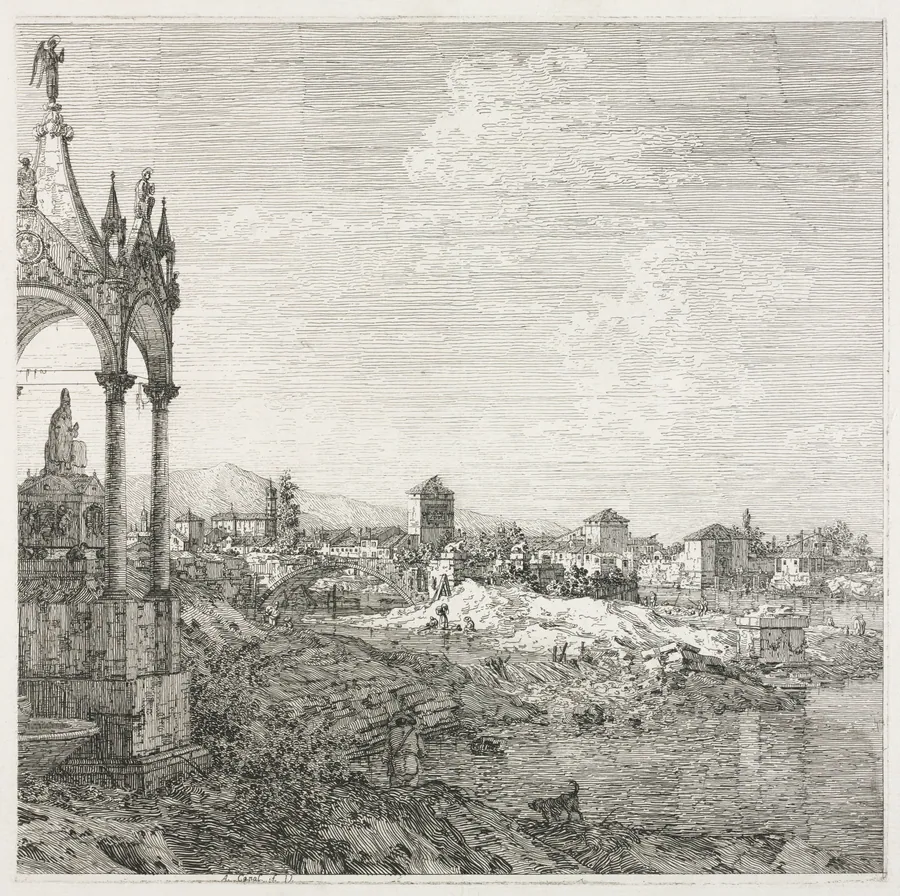 Views:  The Sepulcher of a Bishop by Antonio Canaletto