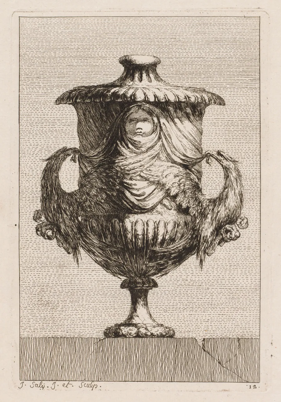 Suite of Vases:  Plate 12 by Jacques François Saly