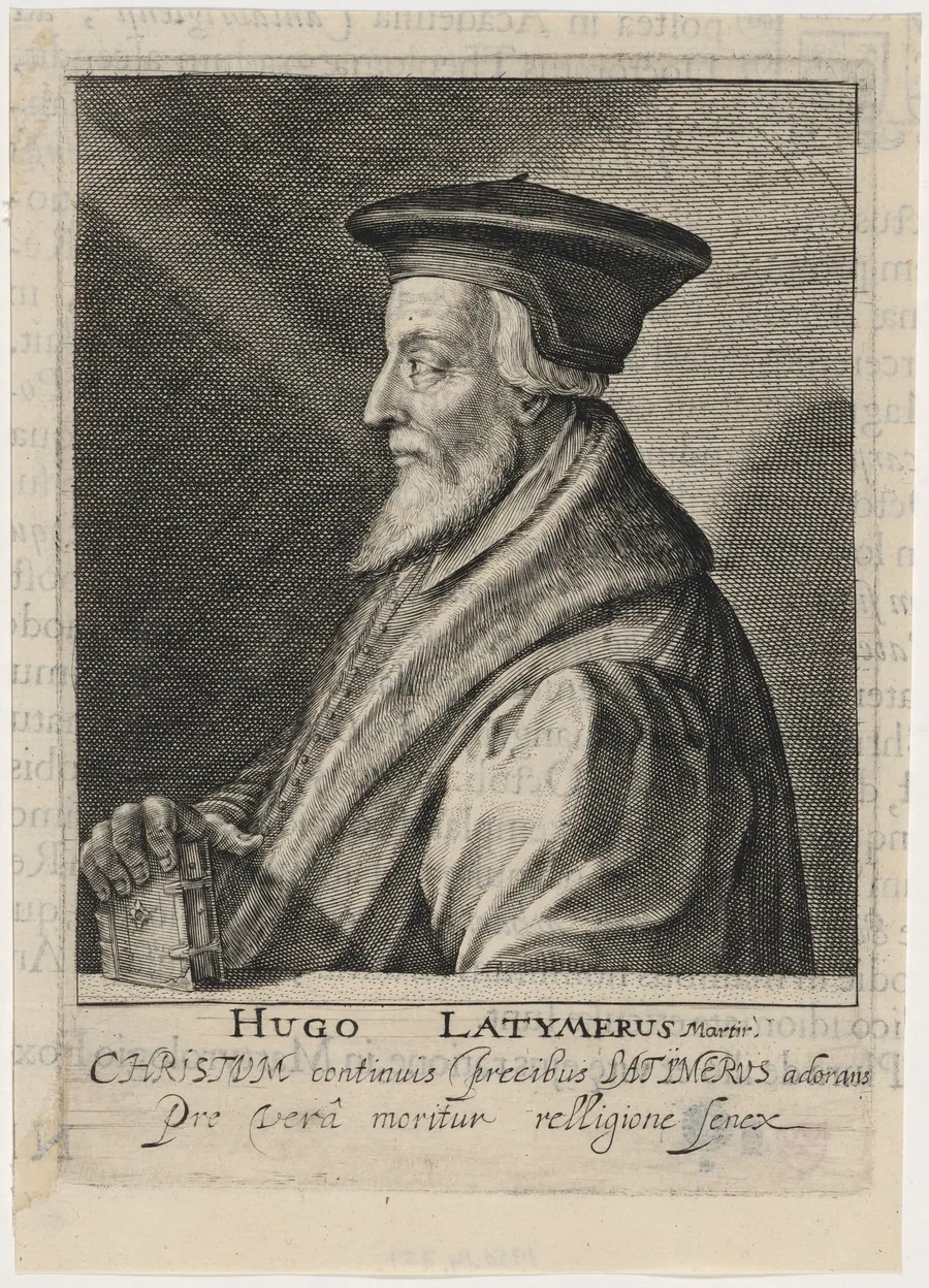 Hugh Latimer, Bishop of Worcester, Protestant Martyr by Willem de Passe