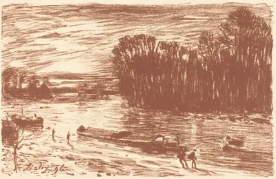 Banks of the Loing near Saint-Mammès (Bords du Loing, pres Saint-Mammès)