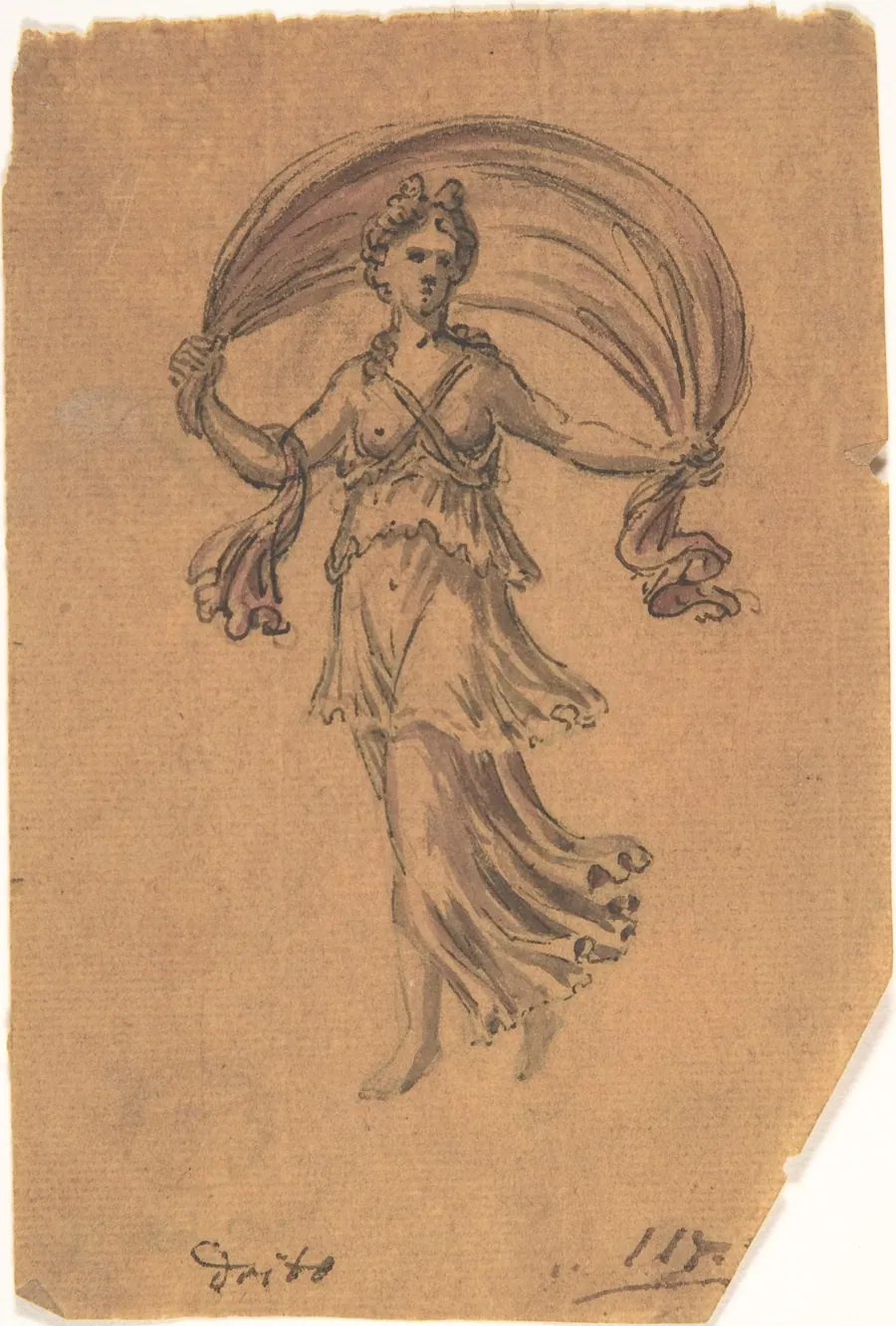 Study of a Classical Female Figure (Night) by Anonymous, German, 19th century