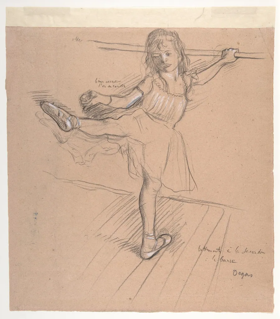 Little Girl Practicing at the Bar by Edgar Degas