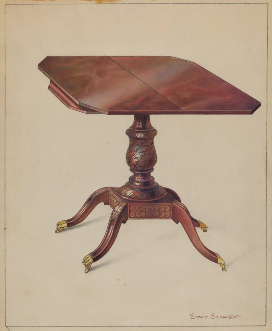 Mahogany Tilt-top Table by Erwin Schwabe