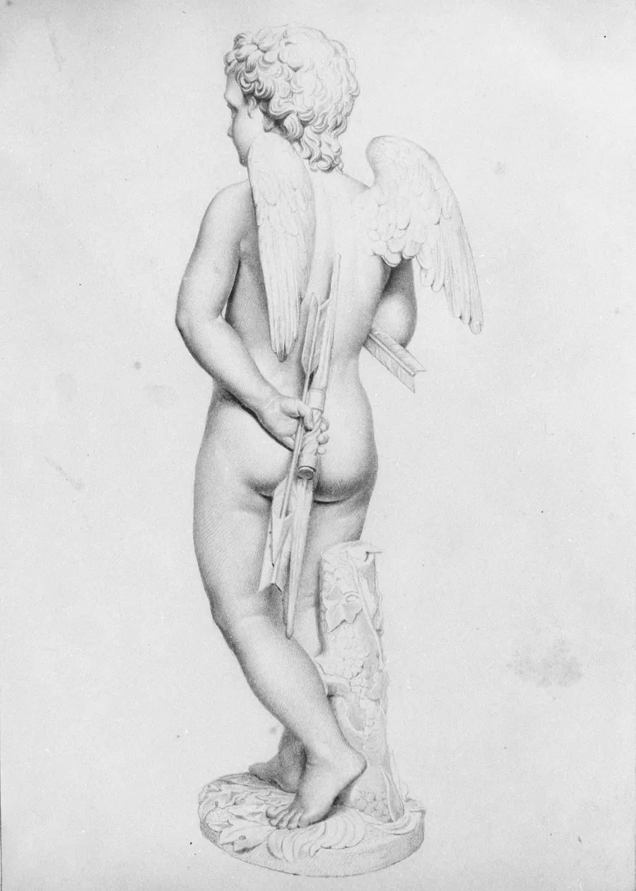 Winged Cupid (from Cropsey Album) by Chauncey Bradley Ives