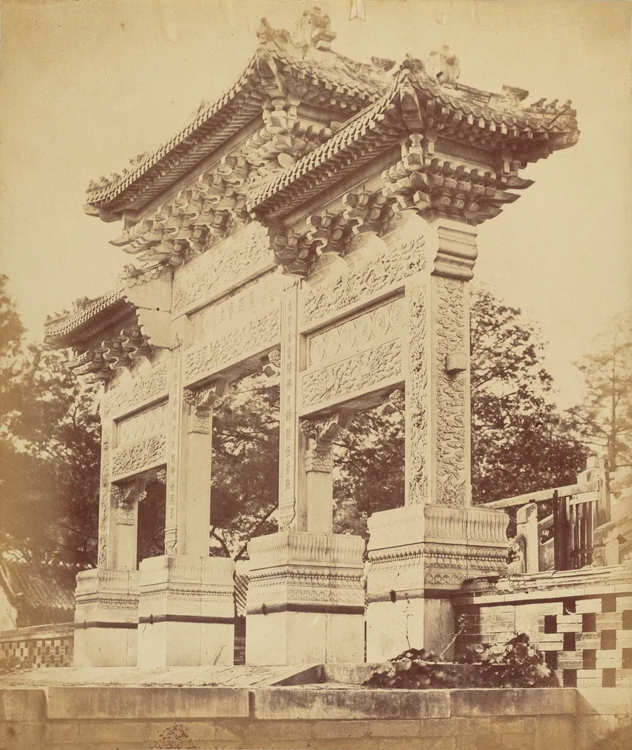 Arch in the Lama Temple Near Pekin, October 1860 by Felice Beato