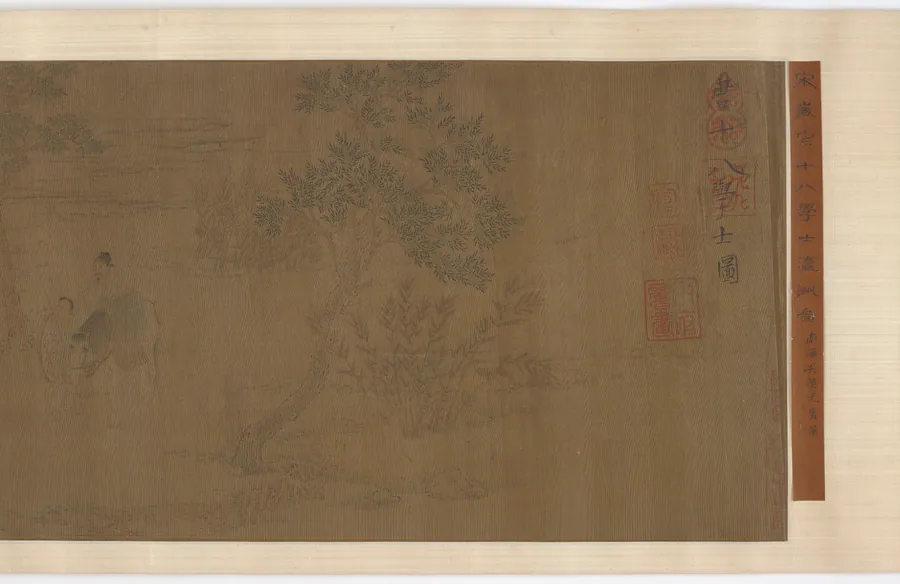 The eighteen scholars of the Tang dynasty by Formerly attributed to Emperor Huizong (1082-1135 (reigned 1101-1125))