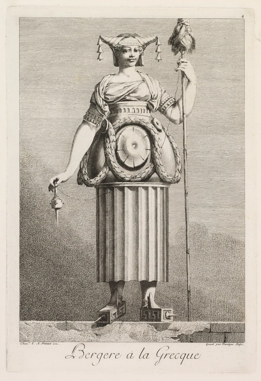Shepherdess in the Greek Style, Plate 4 by Benigno Bossi