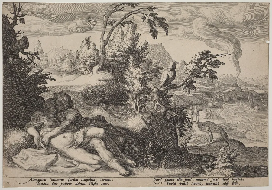 Apollo and Coronis by Hendrick Goltzius