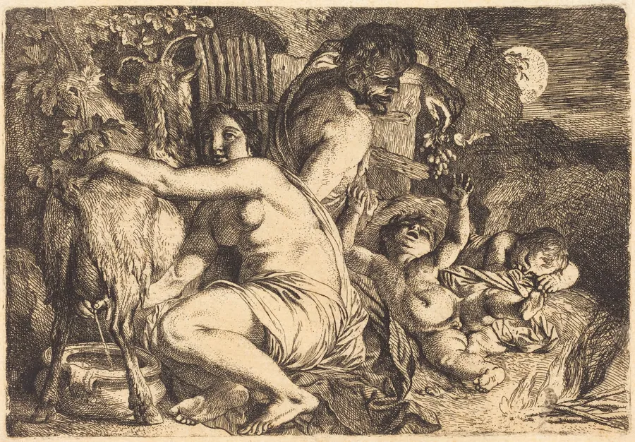 The Satyr's Family by Christian Wilhelm Ernst Dietrich