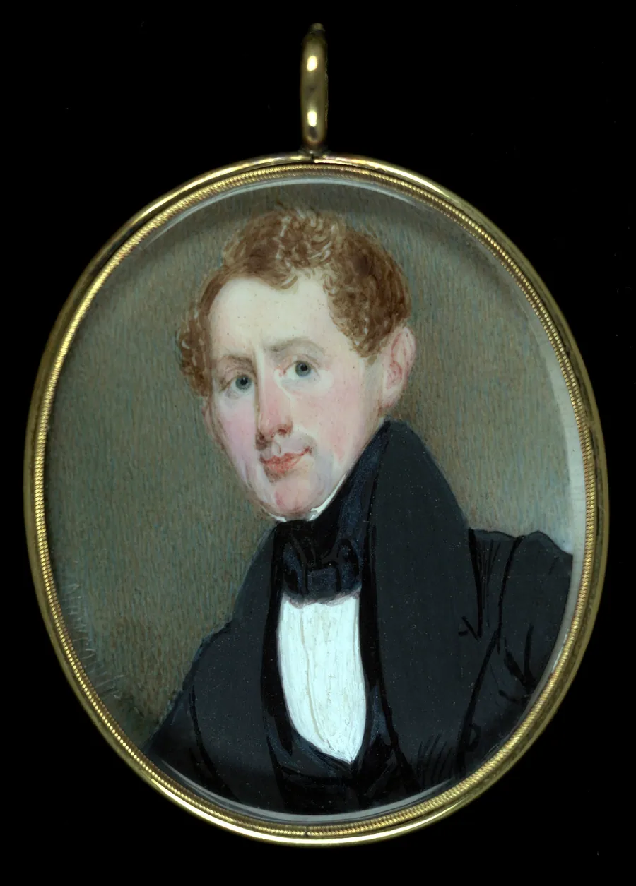 Portrait of a Gentleman by George W. Newcombe, born England 1799-died New York City 1845