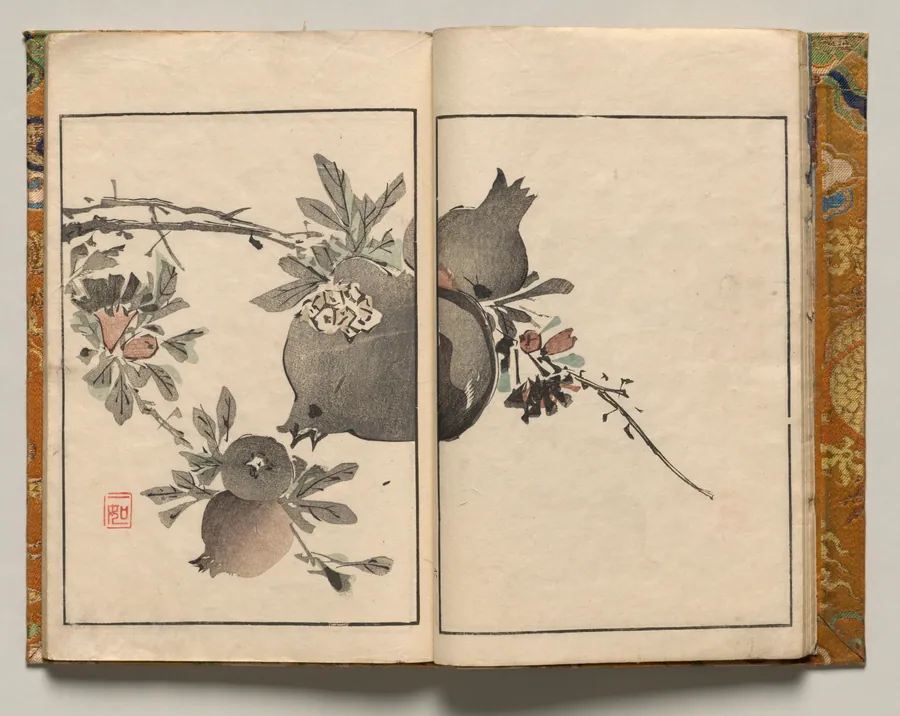 Pomegranate, Design Six from Shazanrō Picture Book by Tani Bunchō