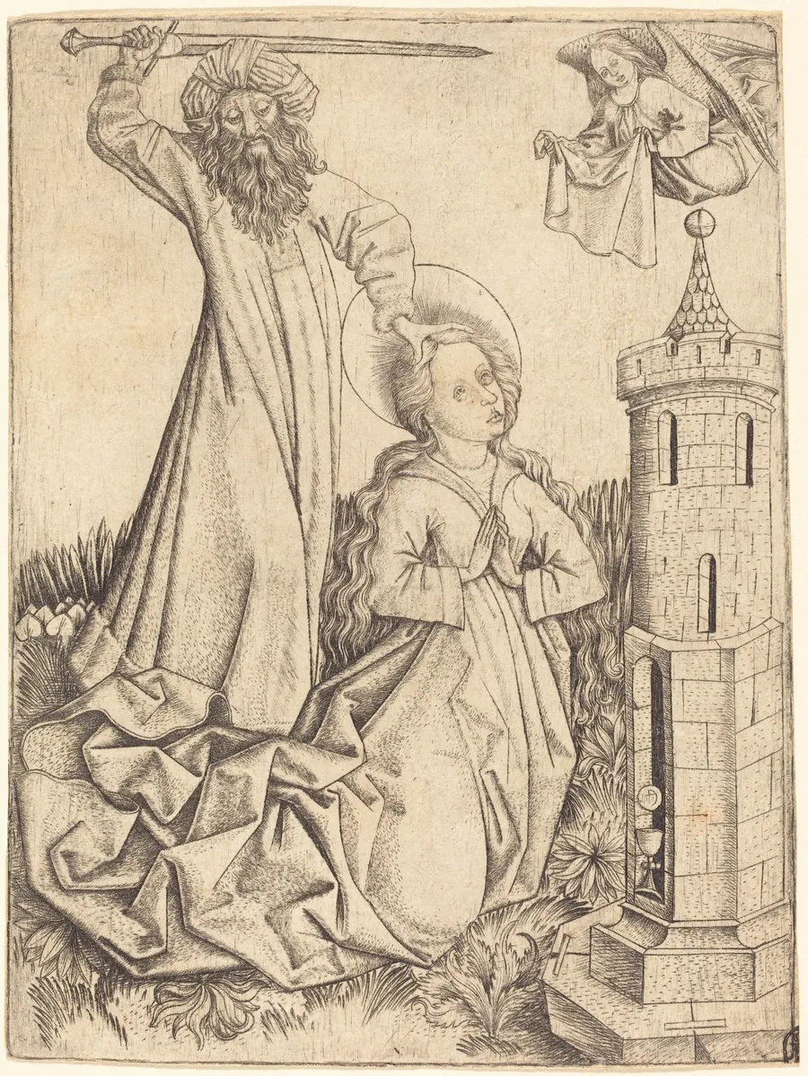 The Martyrdom of Saint Barbara by Master E.S.