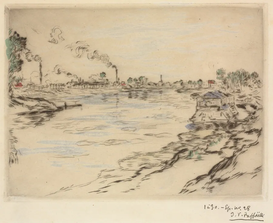 La Seine, à Asnières by Jean-François Raffaëlli