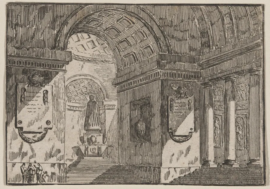 Porch before a Circular Temple by Pierre Moreau