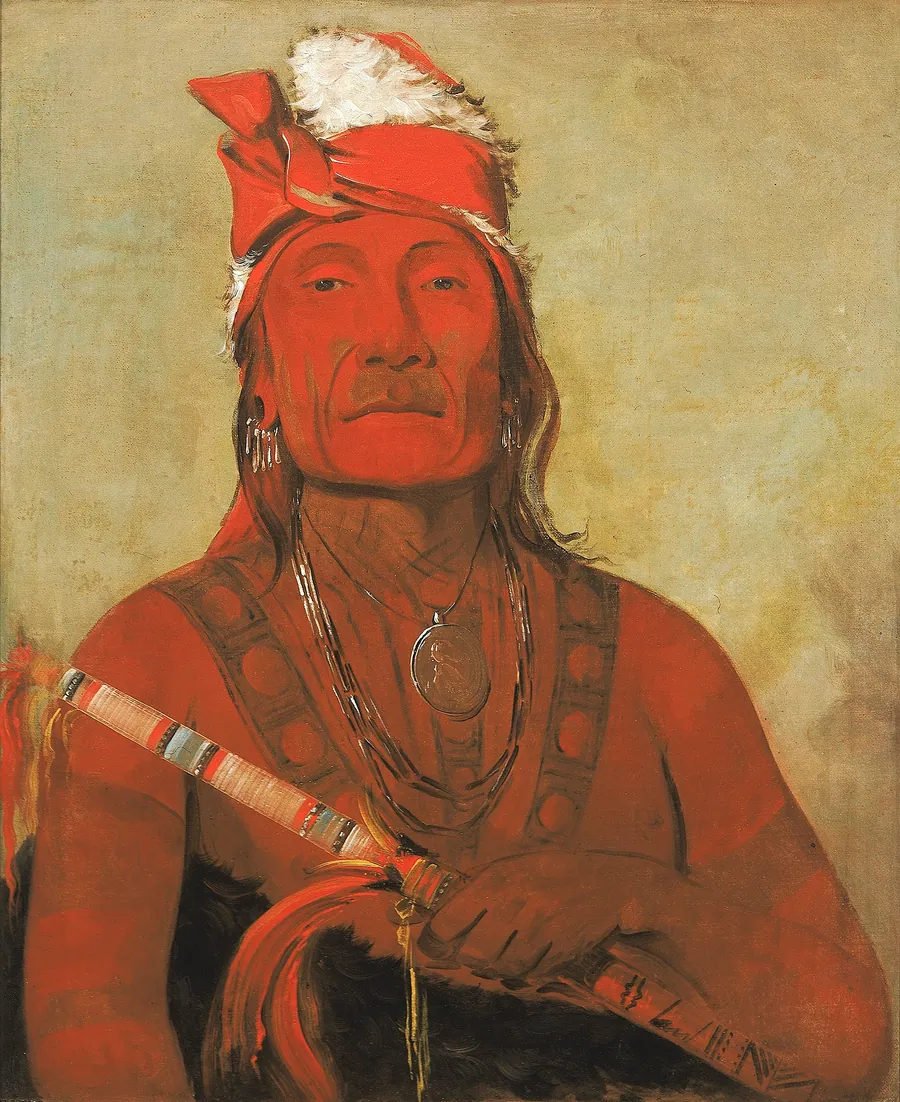 Toh-kí-e-to, Stone With Horns, a Chief by George Catlin, born Wilkes-Barre, PA 1796-died Jersey City, NJ 1872