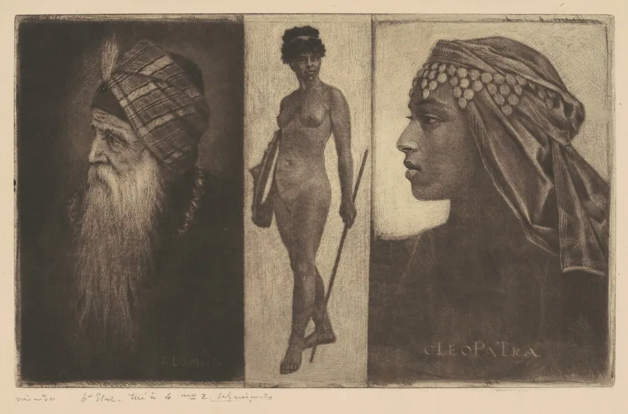 Salomon and Cleopatra by Henri-Charles Guérard
