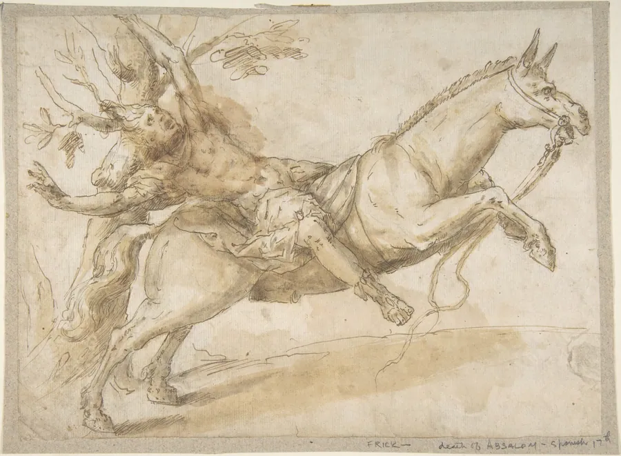 Death of Absalom by Anonymous, Spanish, School of Seville, 17th century