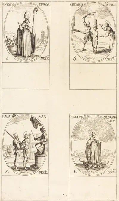 St. Nicholas; St. Dionisia and Son; St. Agatha; Conception of the Virgin
