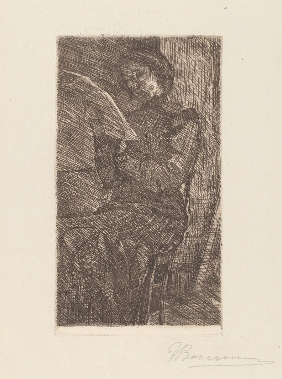 Woman Reading [Donna che legge] by Umberto Boccioni