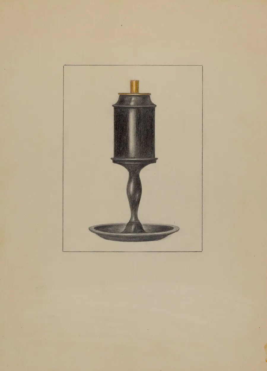 Pewter Lamp by Bessie Forman