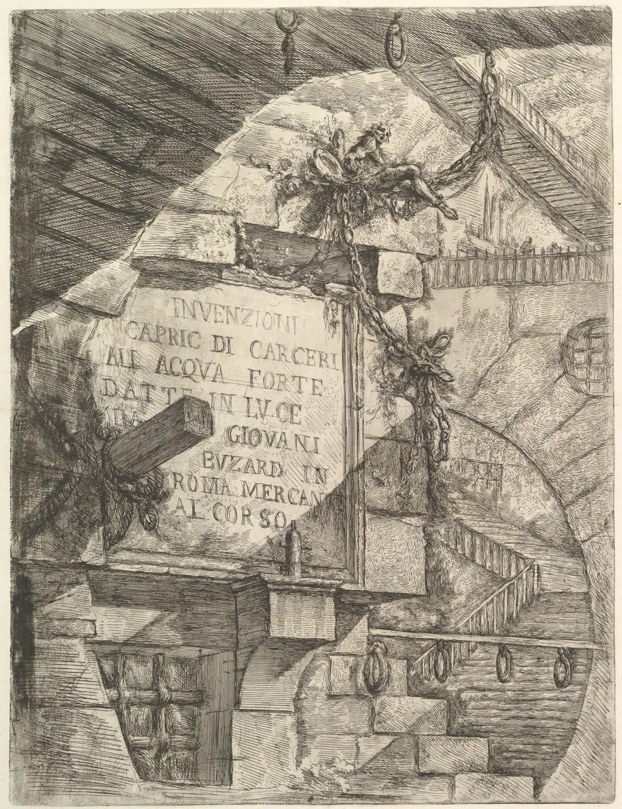 Title Page, from "Carceri d'invenzione" (Imaginary Prisons) by Giovanni Battista Piranesi