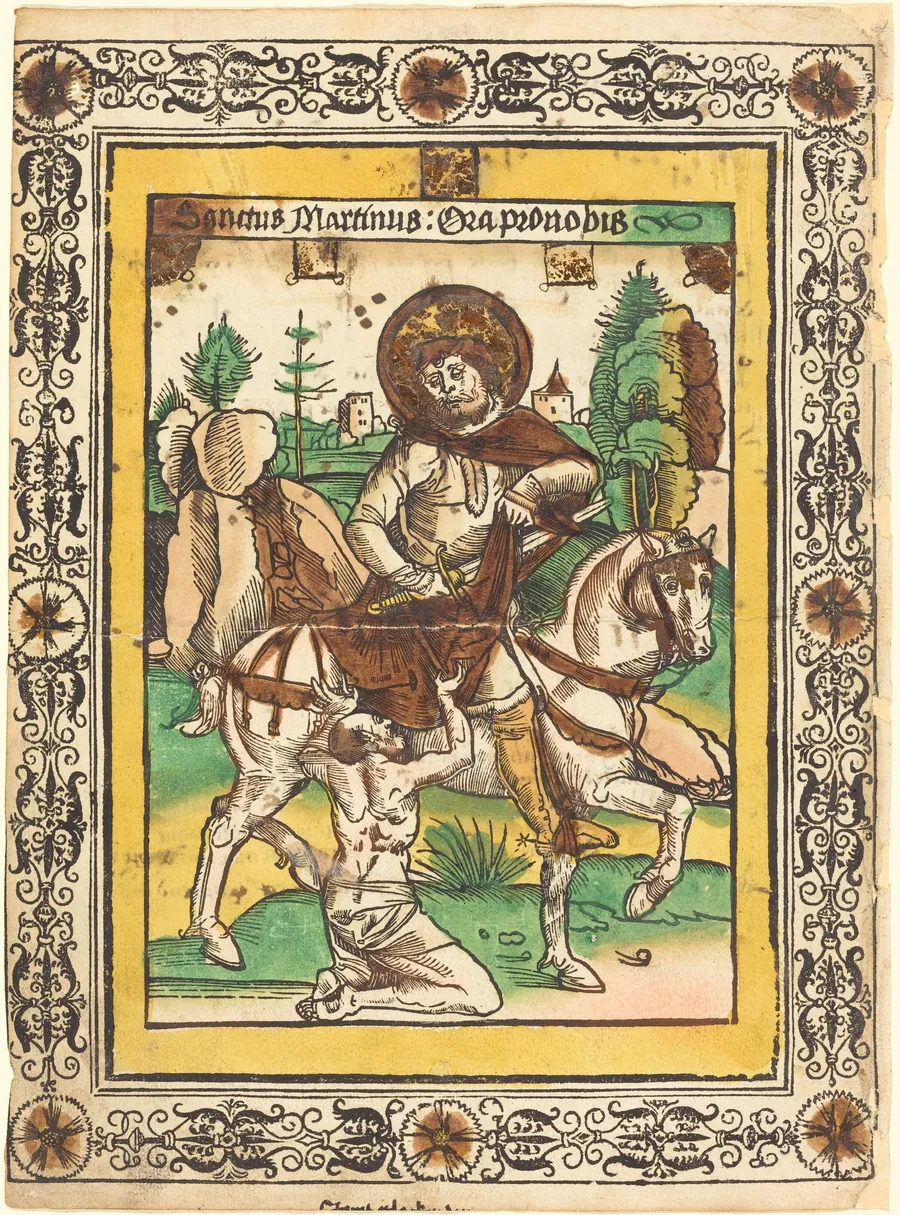 Saint Martin and the Beggar by German 15th Century