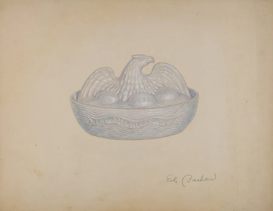 Butter Dish (Hen) by Edward Bashaw