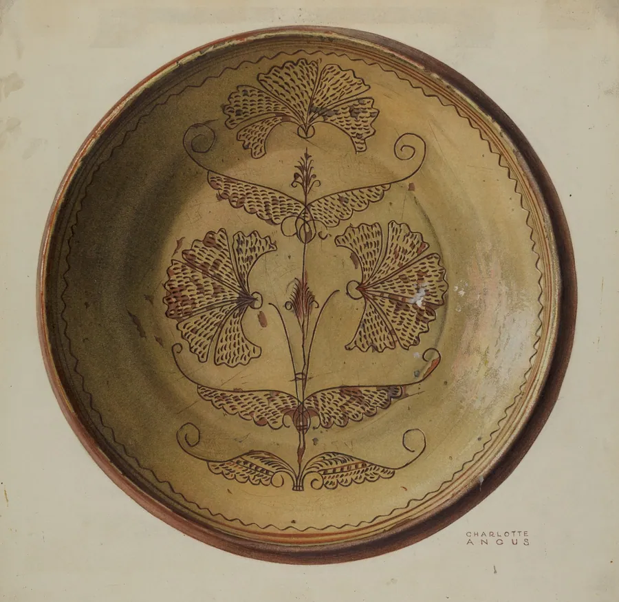 Pa. German Pie Dish by Charlotte Angus