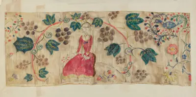 Crewel Embroidered Valance