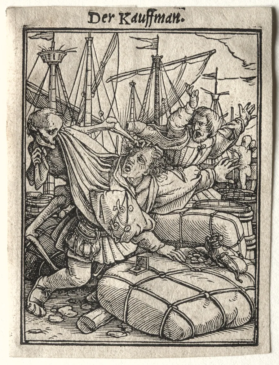 Dance of Death: The Merchant by Hans Holbein the Younger