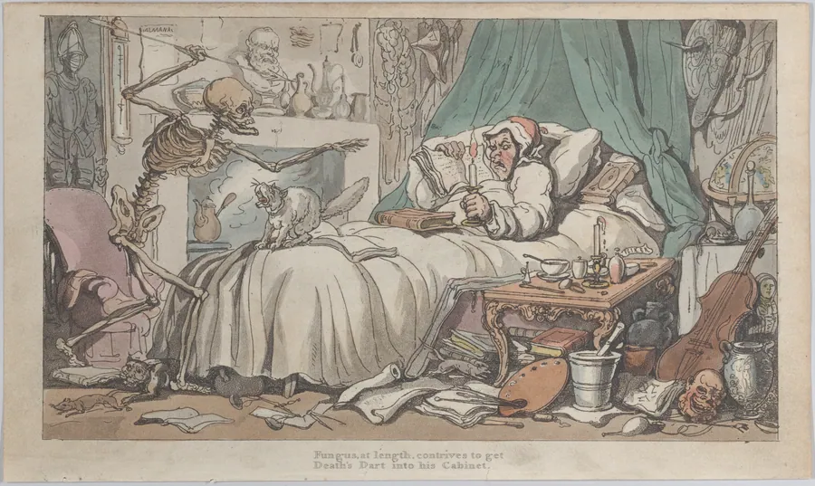 The Antiquary's Last Will and Testament (from The English Dance of Death, vol. I, plate 2) by Thomas Rowlandson
